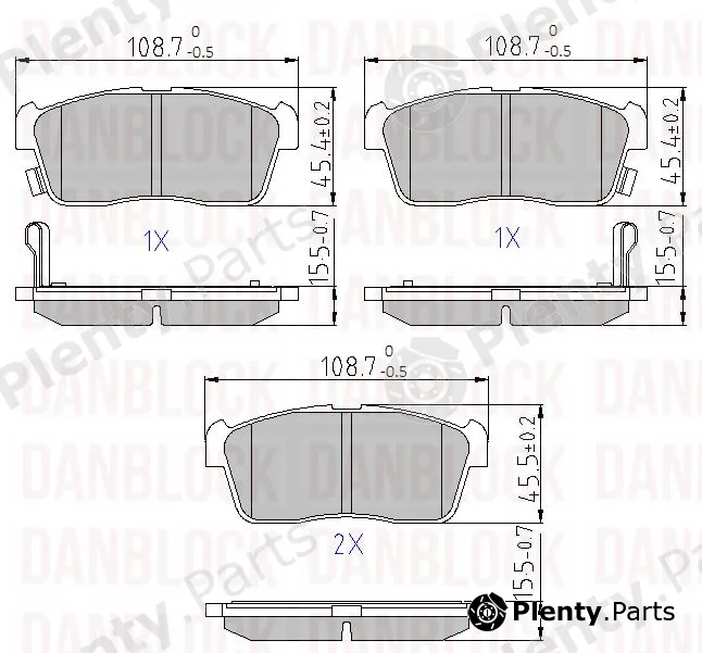 Danblock DB510406 — Brake Pad Set, disc brake