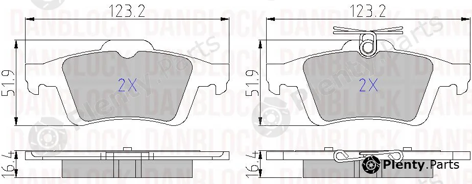 Danblock DB510529 — Brake Pad Set, disc brake