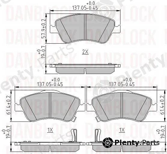 Danblock DB510606 — Brake Pad Set, disc brake