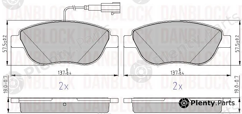 Danblock DB510883 — Brake Pad Set, disc brake