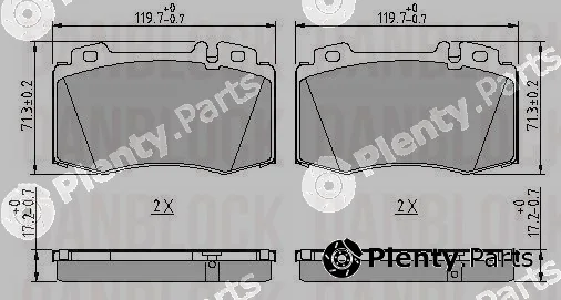 Danblock DB511206 — Brake Pad Set, disc brake