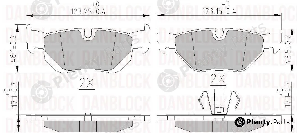 Danblock DB510489 — Brake Pad Set, disc brake