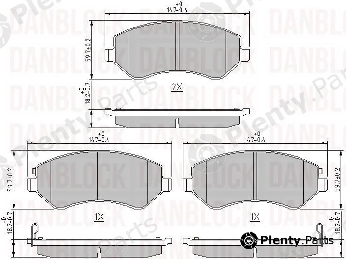 Danblock DB510247 — Brake Pad Set, disc brake