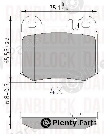 Danblock DB510805 — Brake Pad Set, disc brake
