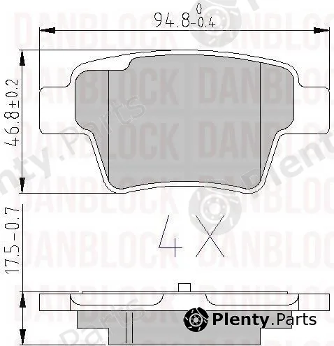 Danblock DB510763 — Brake Pad Set, disc brake