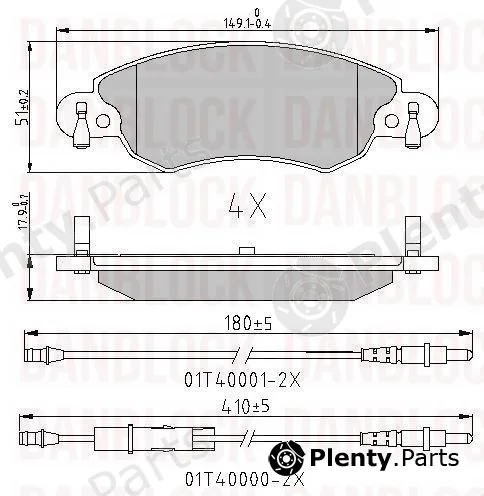 Danblock DB510841 — Brake Pad Set, disc brake