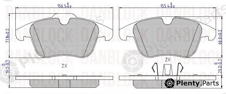 Danblock DB510526 — Brake Pad Set, disc brake