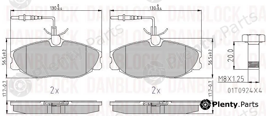 Danblock DB510292 — Brake Pad Set, disc brake