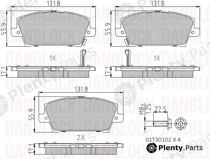 Danblock DB510534 — Brake Pad Set, disc brake