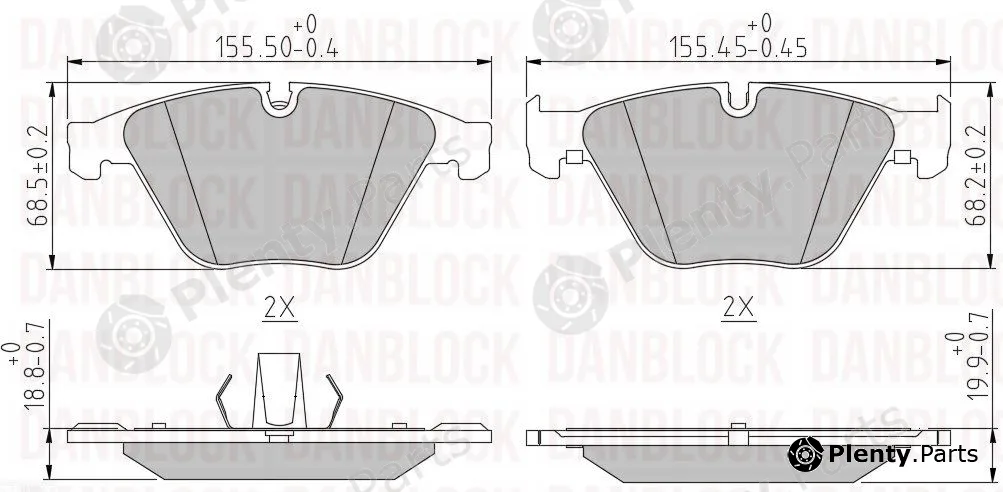 Danblock DB510804 — Brake Pad Set, disc brake