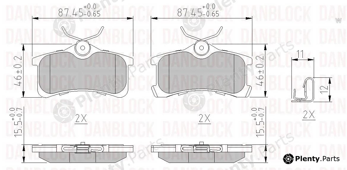 Danblock DB510778 — Brake Pad Set, disc brake