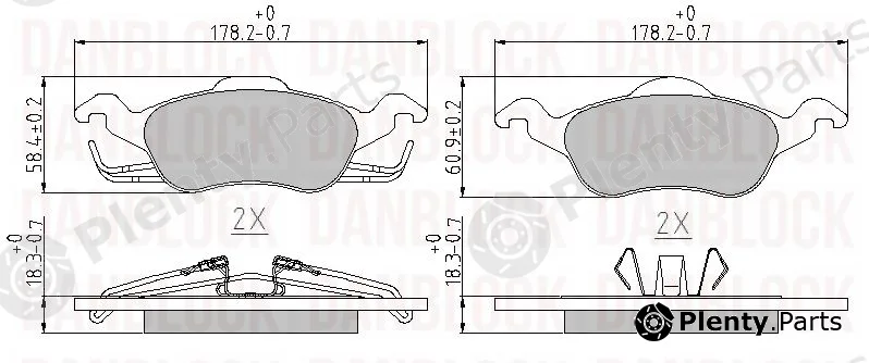 Danblock DB510345 — Brake Pad Set, disc brake