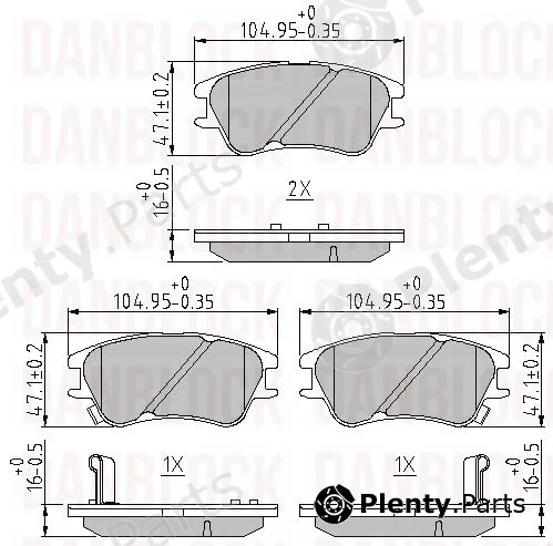 Danblock DB510427 — Brake Pad Set, disc brake