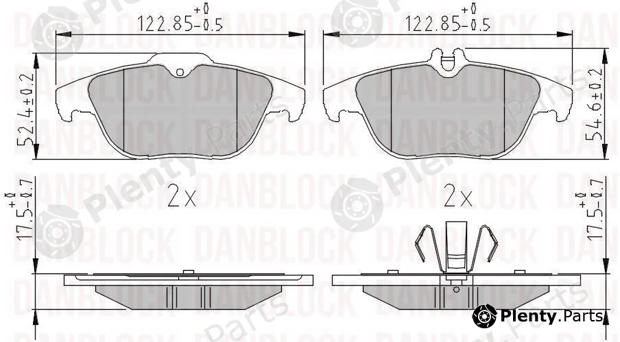 Danblock DB511364 — Brake Pad Set, disc brake