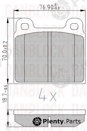 Danblock DB511018 — Brake Pad Set, disc brake