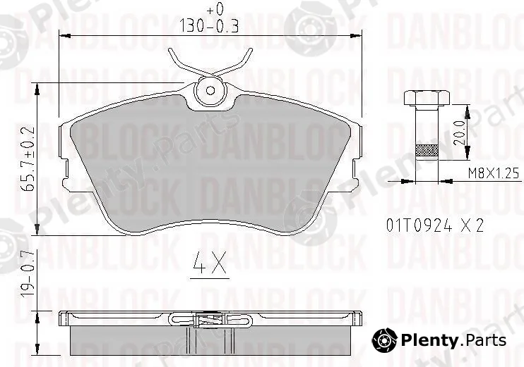 Danblock DB510264 — Brake Pad Set, disc brake
