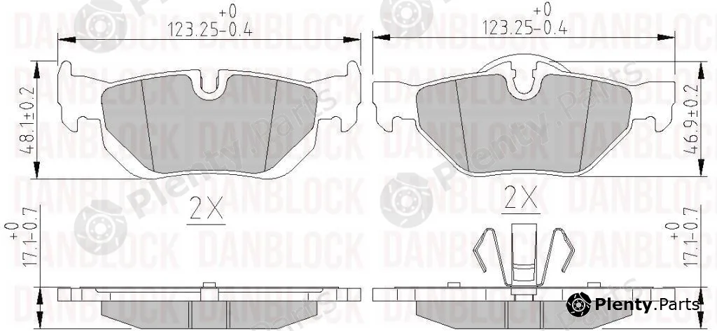 Danblock DB510509 — Brake Pad Set, disc brake