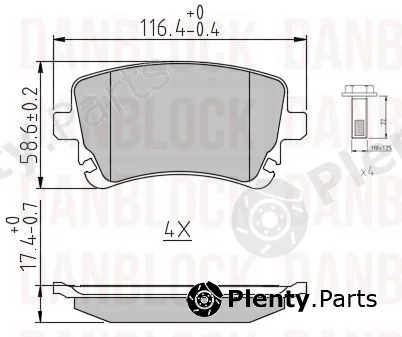 Danblock DB510478 — Brake Pad Set, disc brake