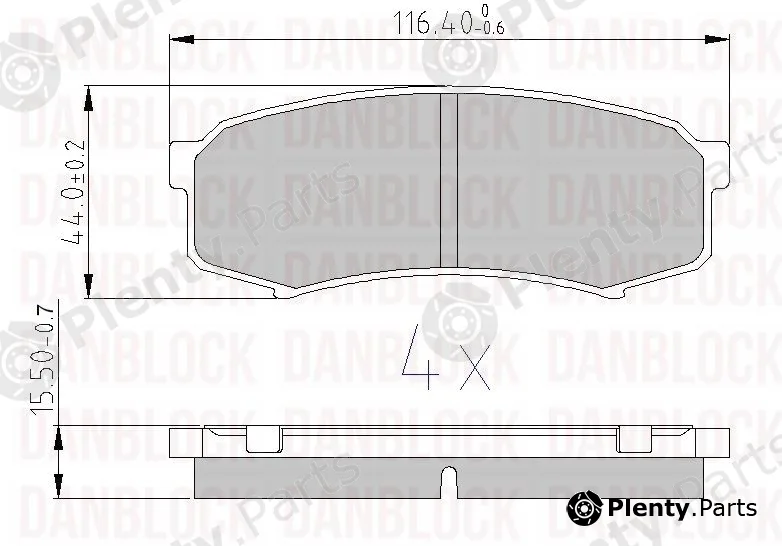 Danblock DB511032 — Brake Pad Set, disc brake