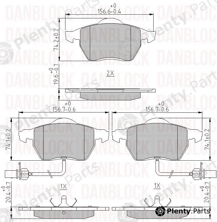 Danblock DB510243 — Brake Pad Set, disc brake