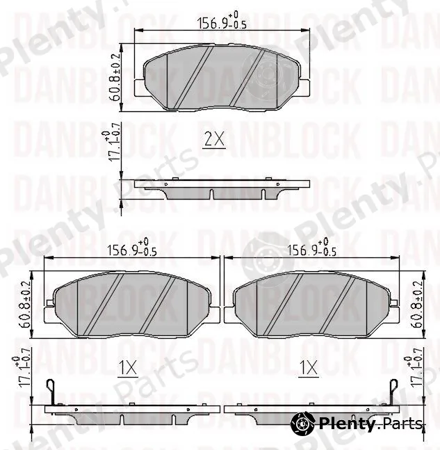 Danblock DB510746 — Brake Pad Set, disc brake