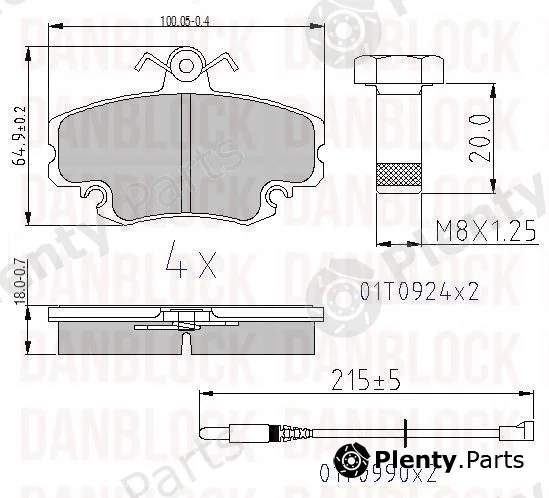 Danblock DB510434 — Brake Pad Set, disc brake