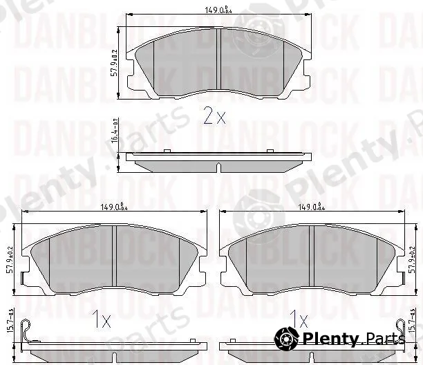 Danblock DB510646 — Brake Pad Set, disc brake
