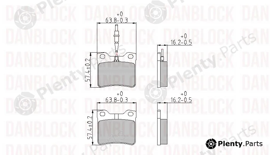 Danblock DB510081 — Brake Pad Set, disc brake