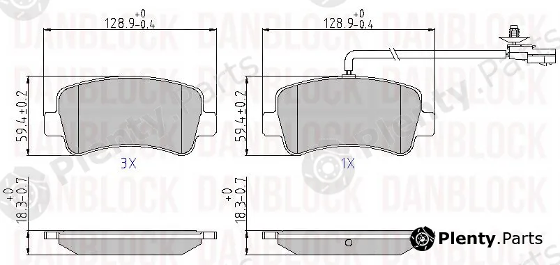Danblock DB510866 — Brake Pad Set, disc brake