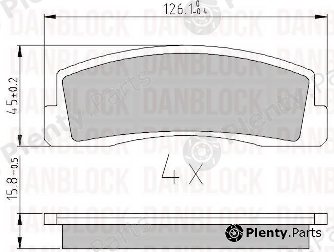 Danblock DB510024 — Brake Pad Set, disc brake