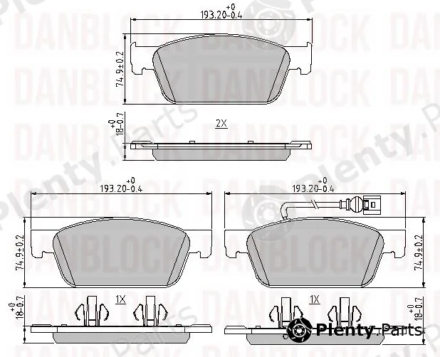 Danblock DB511133 — Brake Pad Set, disc brake