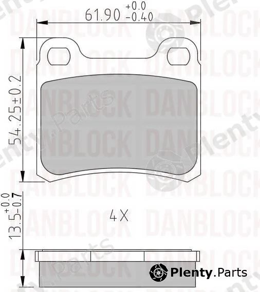 Danblock DB510008 — Brake Pad Set, disc brake