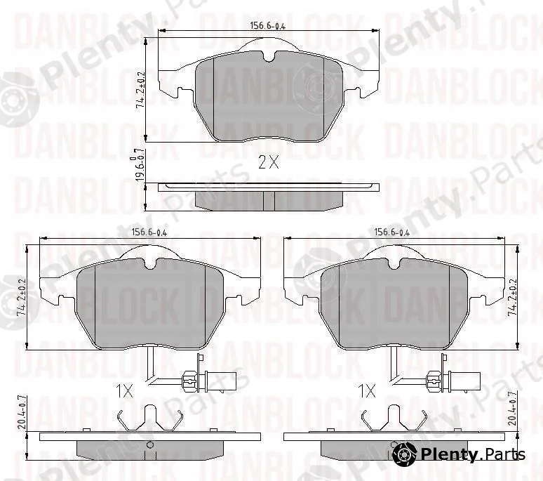 Danblock DB510343 — Brake Pad Set, disc brake