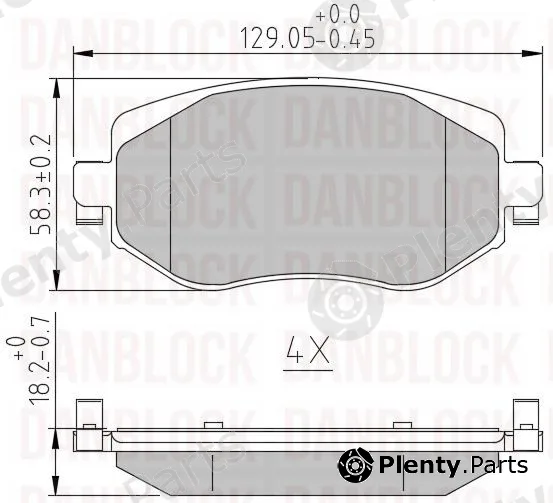 Danblock DB511377 — Brake Pad Set, disc brake