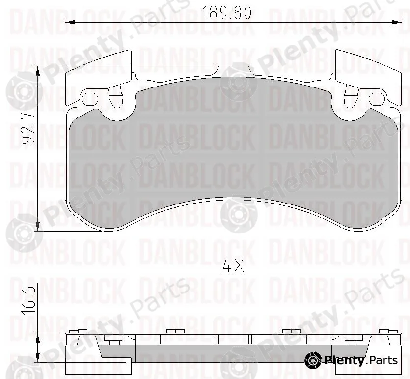 Danblock DB510915 — Brake Pad Set, disc brake