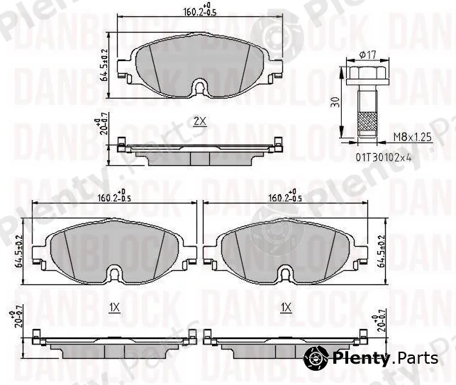 Danblock DB511315 — Brake Pad Set, disc brake