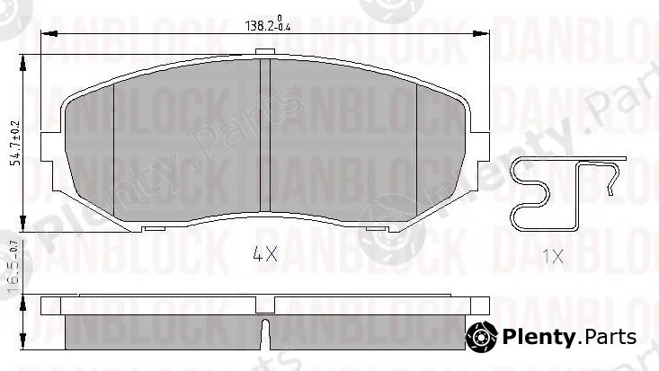 Danblock DB510624 — Brake Pad Set, disc brake