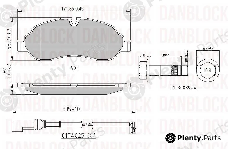 Danblock DB511205 — Brake Pad Set, disc brake