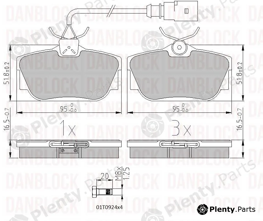 Danblock DB510245 — Brake Pad Set, disc brake