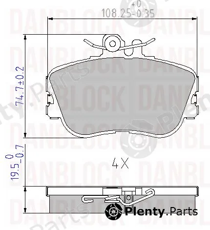 Danblock DB510171 — Brake Pad Set, disc brake