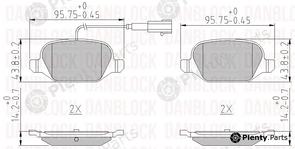 Danblock DB510910 — Brake Pad Set, disc brake