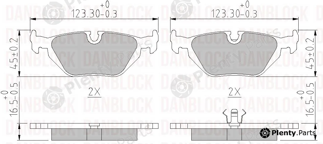 Danblock DB510117 — Brake Pad Set, disc brake