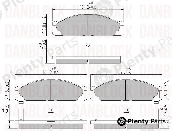Danblock DB510096 — Brake Pad Set, disc brake