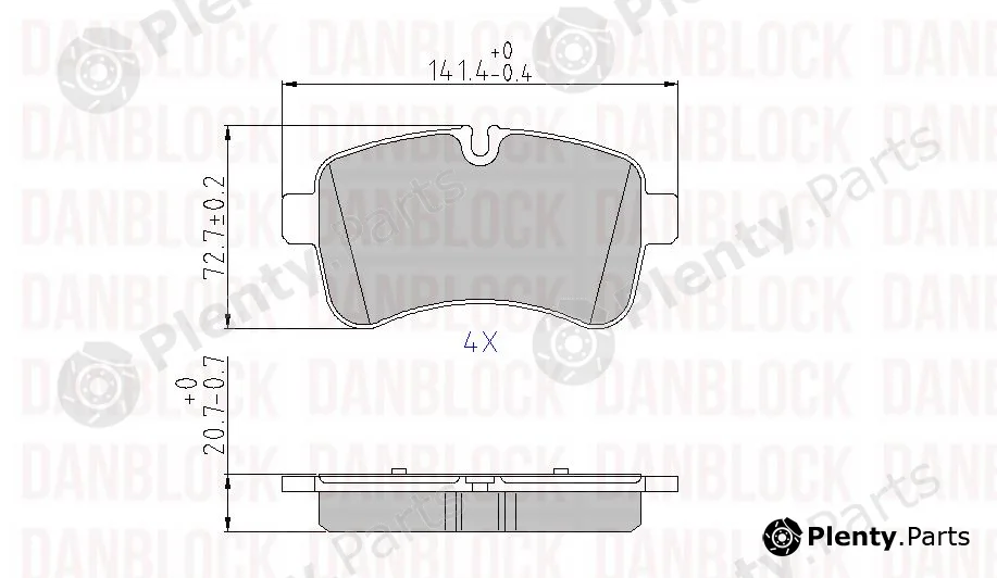 Danblock DB510663 — Brake Pad Set, disc brake