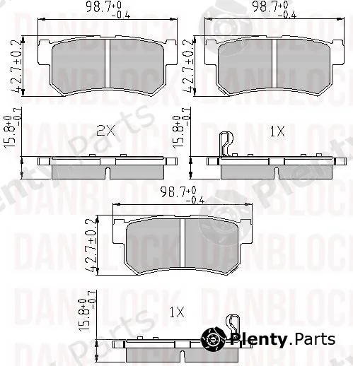 Danblock DB510563 — Brake Pad Set, disc brake