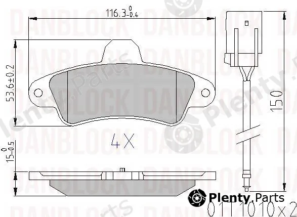 Danblock DB510435 — Brake Pad Set, disc brake