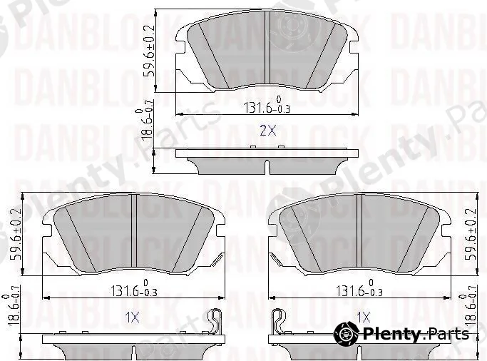 Danblock DB510660 — Brake Pad Set, disc brake