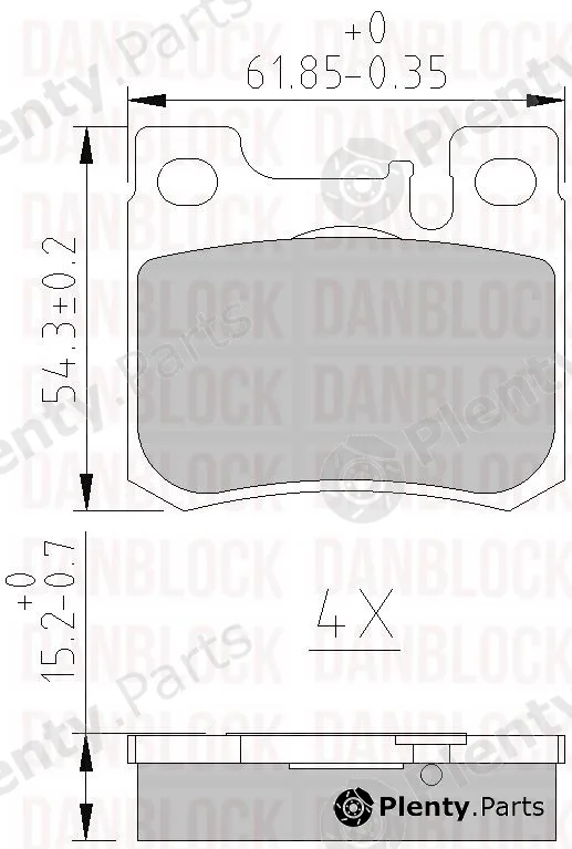 Danblock DB510255 — Brake Pad Set, disc brake