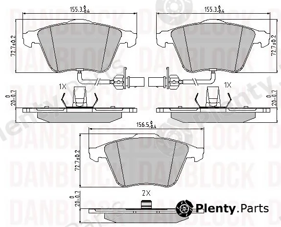 Danblock DB510504 — Brake Pad Set, disc brake