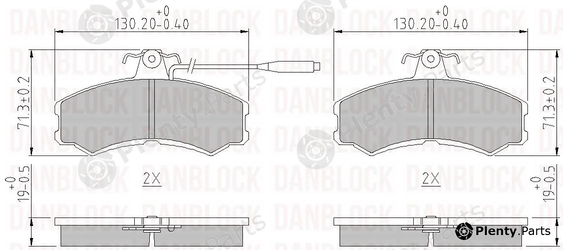 Danblock DB510079 — Brake Pad Set, disc brake